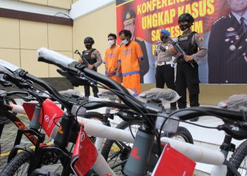 Bersengkokol Gelapkan 100 Sepeda Gunung di Krian