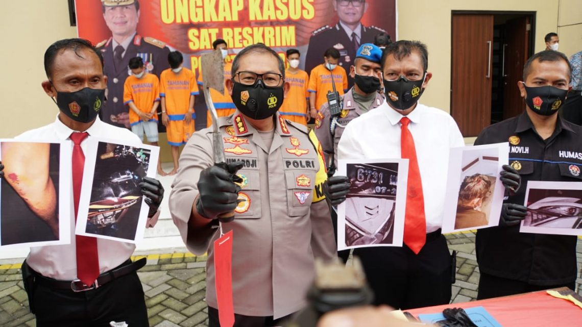 Polresta Ringkus Aksi Pelemparan Paving