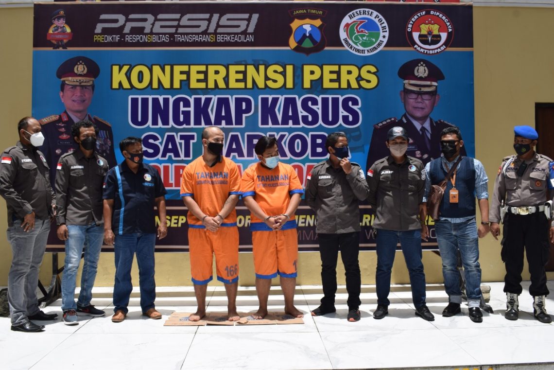 Tersangka Narkoba asal luar Negeri di Bekuk Polresta Sidoarjo