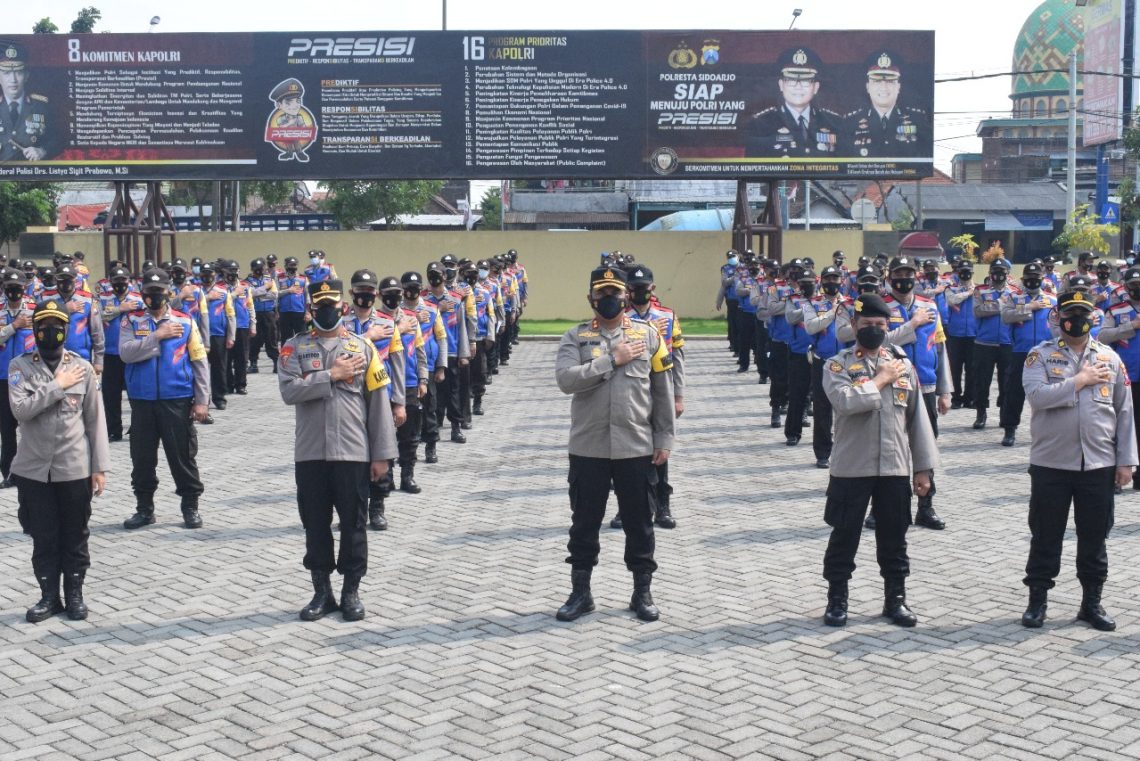 Wakapolresta Sidoarjo Pimpin Apel PPKM