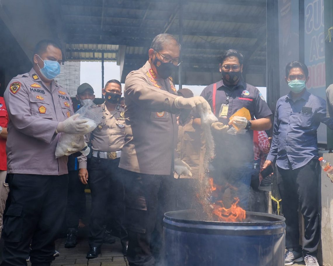 BB Narkoba Jaringan Malaysia Dimusnahkan