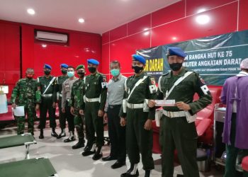 Propam Polresta Donorkan Darah di HUT POM AD