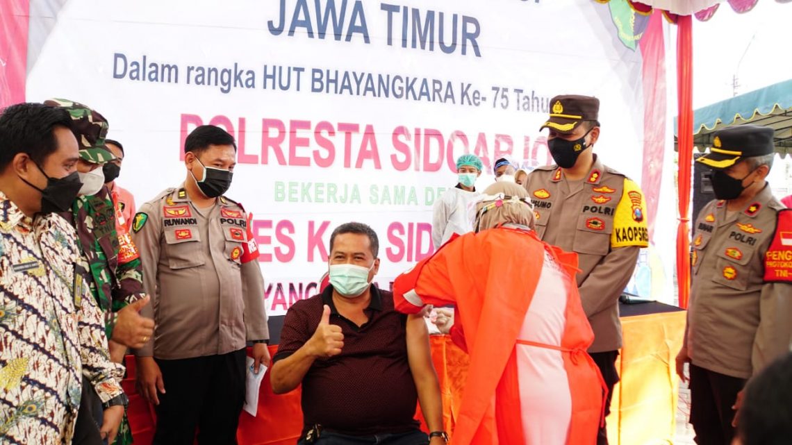 Grebek Vaksin, Polresta Sidoarjo Targetkan Perhari Seribu Orang