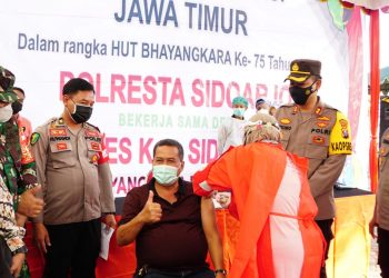 Grebek Vaksin, Polresta Sidoarjo Targetkan Perhari Seribu Orang