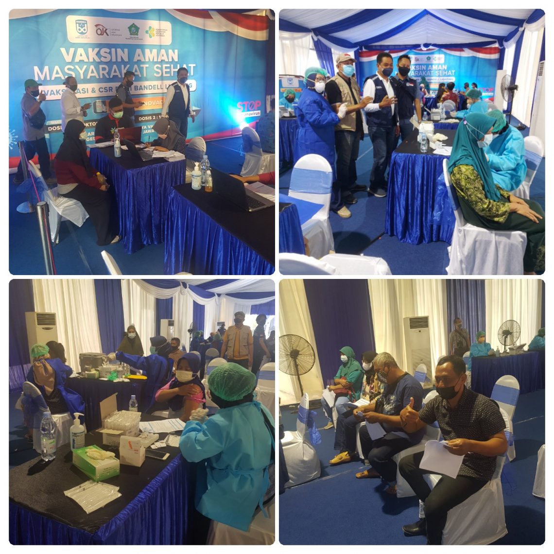 Vaksinasi dan Sembako Untuk 550 Warga dari PT Bandell Lighting