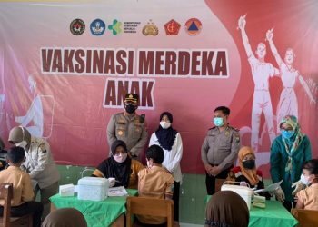 Polresta Sidoarjo Masivkan Vaksinasi Anak
