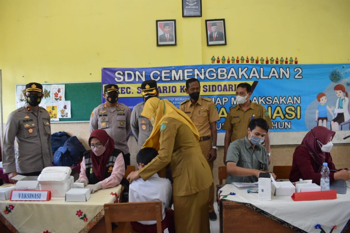 Polresta Sidoarjo Kejar Target Vaksinasi Anak
