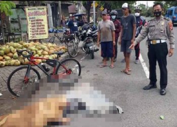 Pesepeda Tewas, Setelah Jatuh di Tanggulangin