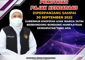 Gubernur Khofifah Perpanjang Pemutihan Pajak Kendaraan Hingga 30 September 2022