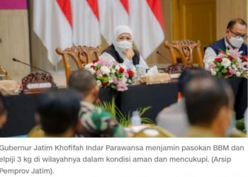 Gubernur Khofifah Pastikan Pasokan BBM dan Elpiji 3 kg Aman
