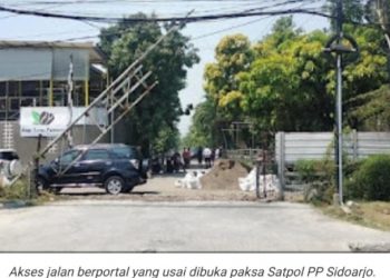 Satpol PP Bongkar Paksa Portal Pondok Mutiara
