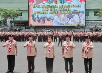 Gubernur Khofifah Tegaskan, Sebagai Manusia pancasila, Anggota Pramuka Siap Menjaga NKRI