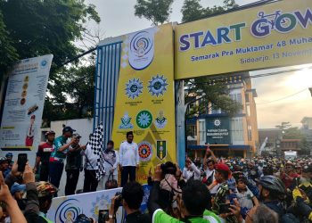 Bupati Muhdlor Ikut Meriahkan Pra Muktamar Muhamadiyah dengan Gowes Bareng