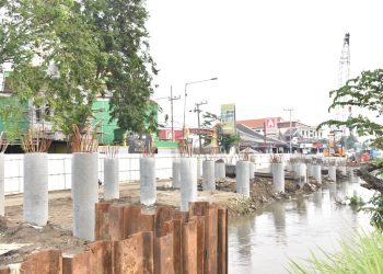 Flyover Krian dan Tarik Masuk ke Tahap Pasang Tiang Pancang