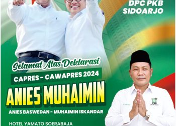 DPC PKB Sidoarjo Mulai ‘Turun Gunung’ Menangkan Pasangan AMIN
