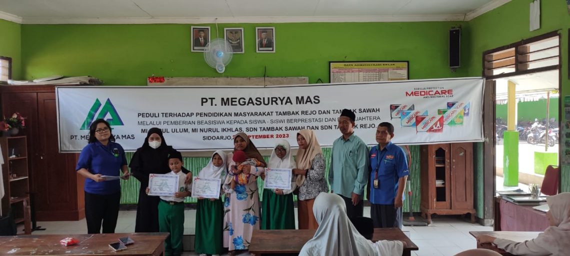 Siswa desa Tambak Rejo dan Tambak Sawah Rasakan Manfaat CSR PT Megasurya Mas