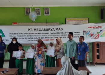 Siswa desa Tambak Rejo dan Tambak Sawah Rasakan Manfaat CSR PT Megasurya Mas