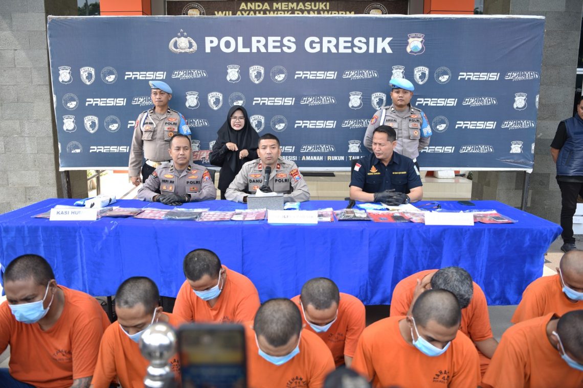 Polres Gresik Amankan 20 Tersangka