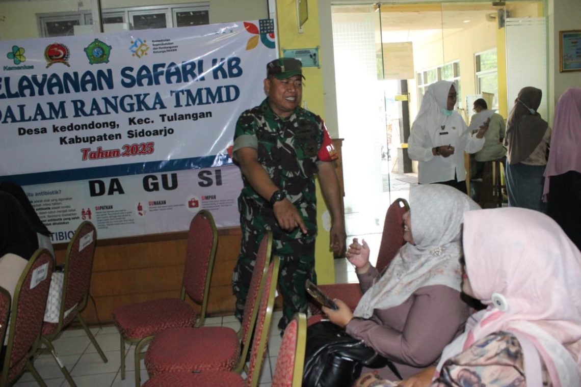 Pendampingan Kodim 0816/Sidoarjo dalam Safari KB di Tulangan
