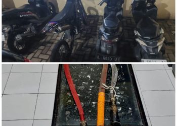 Diduga Gangster Prigen, 7 Pemuda Bersajam Diamankan