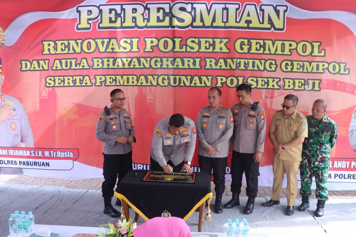 Kapolres Pasuruan Resmikan Mapolsek Gempol