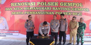 Kapolres Pasuruan Resmikan Mapolsek Gempol
