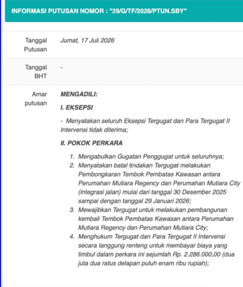 Kalah di PTUN, Bupati Subandi Berniat Banding