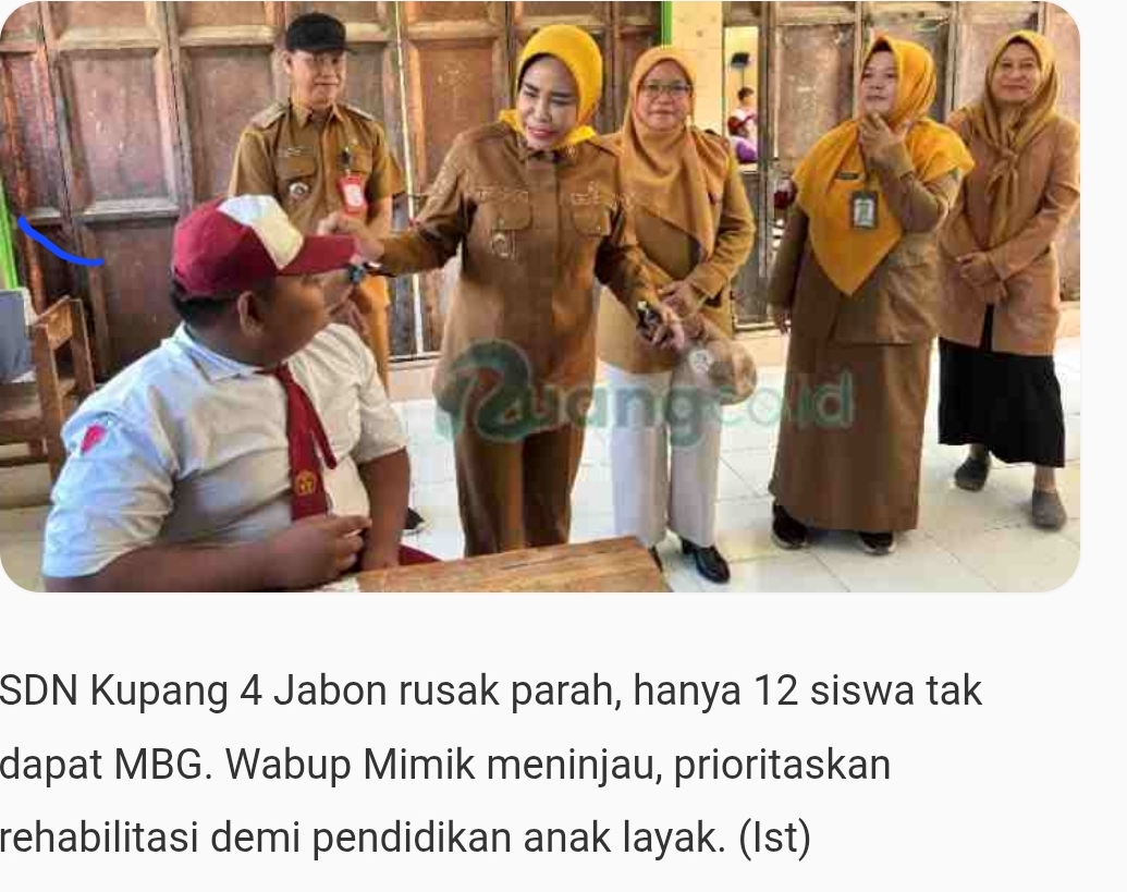 SDN Kupang 4 Jabon Rusak Parah